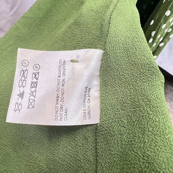 Reformation Edamame Green Carolena Polka Dot Midi Dress size 12 women - Picture 14 of 16